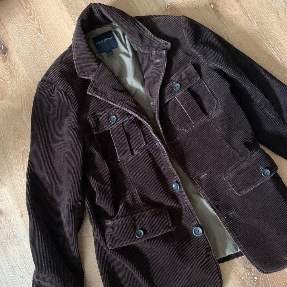 Corduroy chocolate banana republic chore jacket